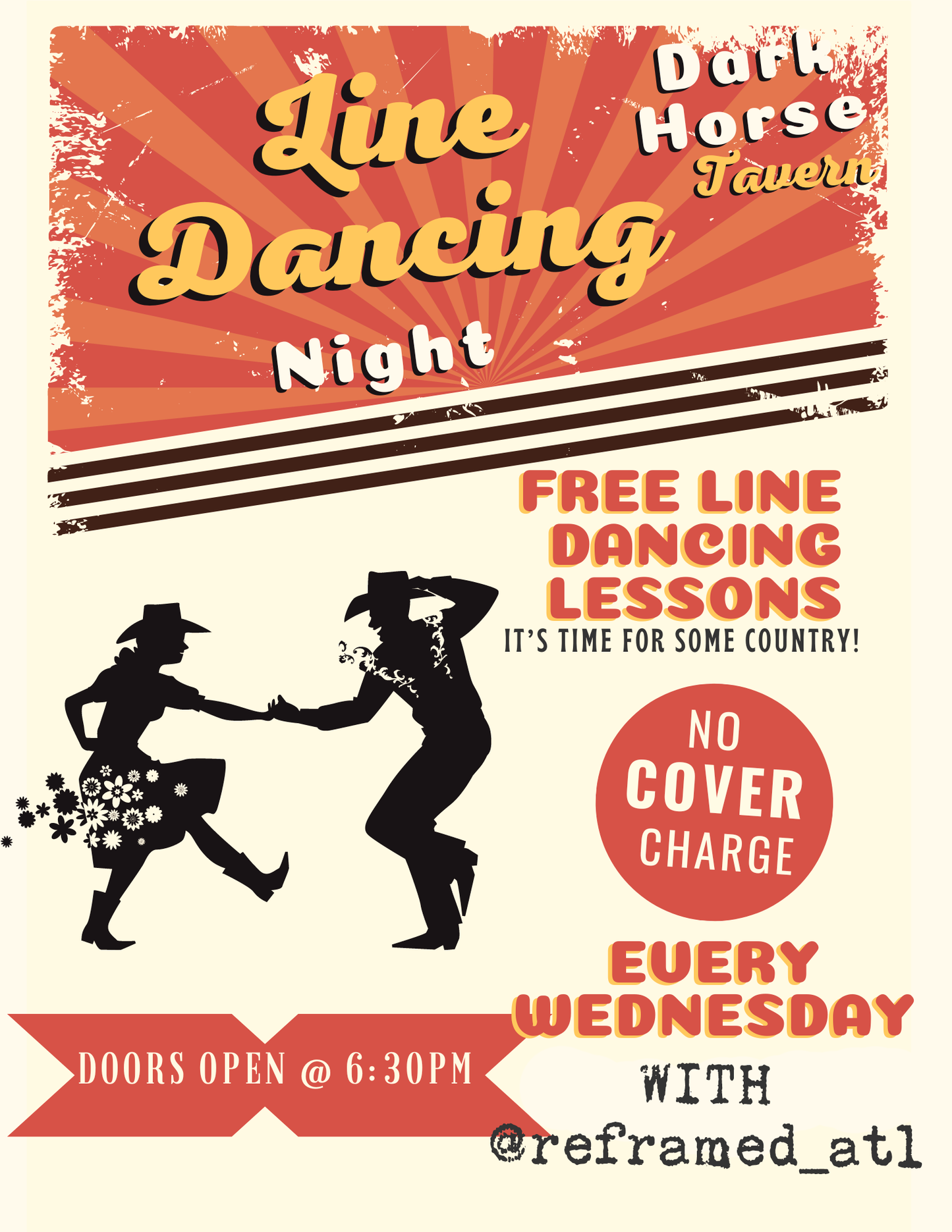 Country Line Dance - Every Wednesday - Dark Horse Tavern